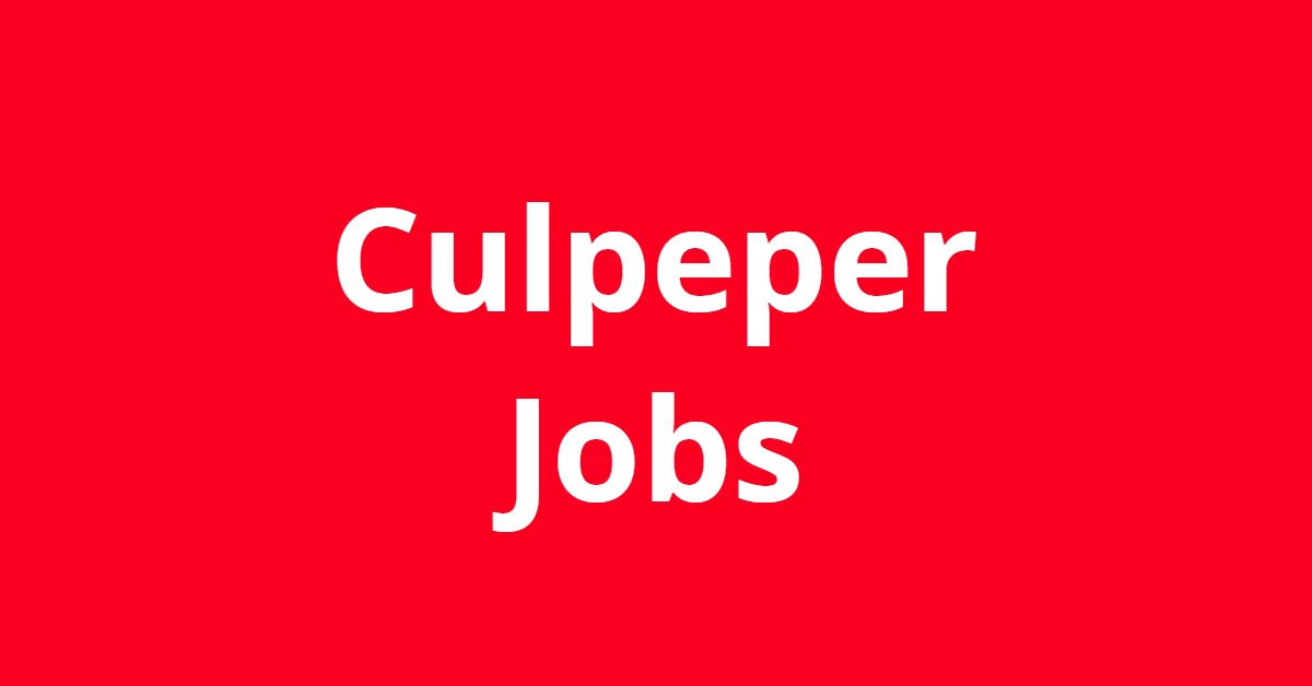 Jobs In Culpeper VA